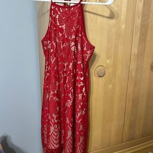Red Lace Mini Dress